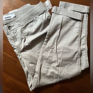 NWT SONOMA mid rise straight capris cotton blend